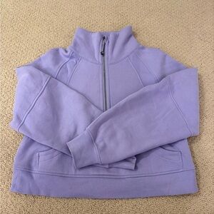 Lululemon Scuba Oversized Funnel Neck Half-Zip in Lilac Smoke